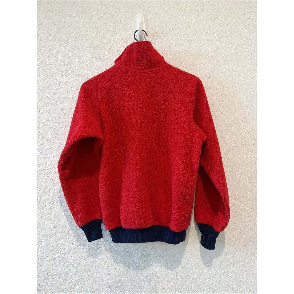 Vintage 80s 90s Patagonia Quarter Zip Red Navy Big Tag Unisex Size Small Hiking - Picture 7 of 9